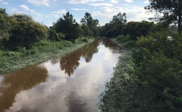 Rio Sangão: moradores apreensivos a cada chuva