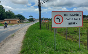 Trânsito de carretas e bitrens será proibido em duas vias de Morro da Fumaça