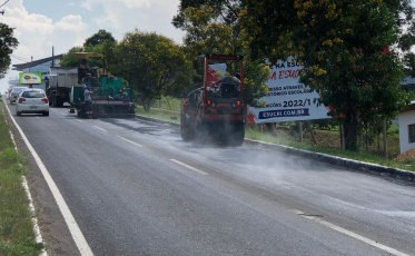 Avenida Gabriel Zanette recebe reparo na pavimentação asfáltica