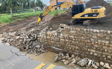 Içara: Mau tempo prejudicou prazo para ponte provisória