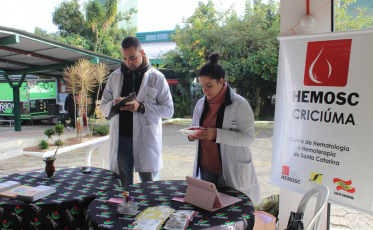 Acadêmicos da Unesc realizam ação de doação de sangue