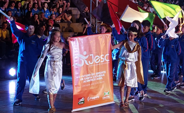 Etnias marcam a cerimônia de abertura dos Jesc em Criciúma