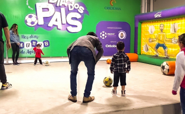 Em clima de Dia dos Pais, Criciúma Shopping proporciona brincadeiras gratuitas