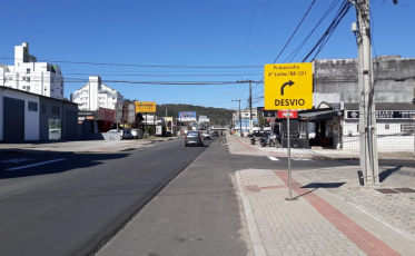 Obras no binário causam mudanças no trânsito do bairro São Luiz