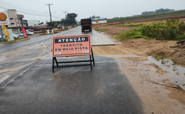 Rodovia Ângelo Zilli: Mau tempo impede colocação de asfalto nesta quinta-feira