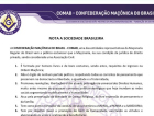 Confederação Maçônica se manifesta: 