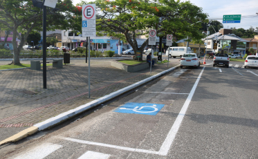 Demutran revitaliza sinalização horizontal da região central de Morro da Fumaça