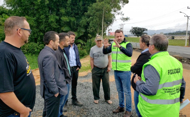 Morro da Fumaça recebe visita do secretário de Estado da Infraestrutura