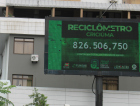 Telões informam volume de lixo reciclado em Criciúma