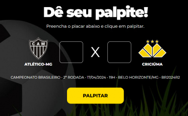 Bolão Bistek: dê o seu palpite para Atlético MG x Criciúma