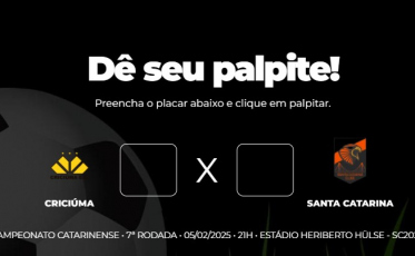 Bolão Bistek: Dê seu palpite para Criciúma x Santa Catarina