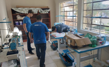 Alunos do SENAI realizam ação voluntária no Abrigo dos Velhinhos em Tubarão