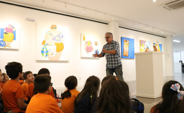 Cultura Acic: Alunos participam de bate-papo com o artista plástico Dudu Rodrigues