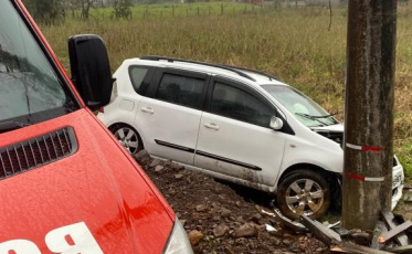 Motorista fica ferido após acidente de trânsito em Morro Grande