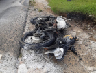 Grave acidente deixa motociclista com 90% do corpo queimado