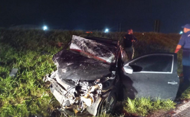 Mulher morre e criança fica em estado grave após acidente em Sangão