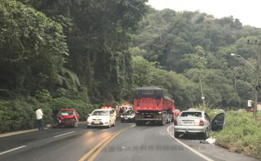Colisão frontal na chegada de Siderópolis