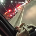 Acidente mata motociclista e bloqueia trânsito na Ponte Anita Garibaldi 