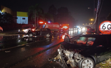 Grave acidente entre dois veículos é registrado na Rod. Governador Jorge Lacerda