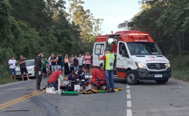 SC-108: Motociclista morre após colisão frontal em Urussanga