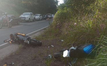 Nova Veneza: batida entre motos resulta em dois feridos