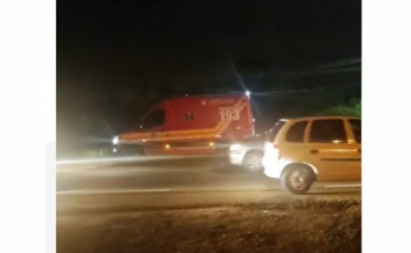 Carro bate em cachorro e capota no Anel Viário (VÍDEO)