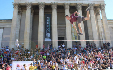 Forquilhinhense é campeão mundial de slackline na Alemanha