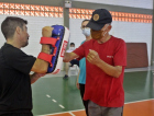 Alunos praticam muay thai em projeto da APAE de Cocal do Sul