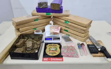 Polícia prende dois em operação de repressão ao tráfico em Criciúma