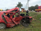 Colisão violenta deixa um morto e dois feridos em Balneário Rincão