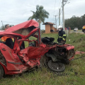 Colisão violenta deixa um morto e dois feridos em Balneário Rincão