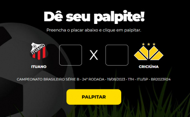 Ituano x Criciúma: participe do Bolão do Bistek