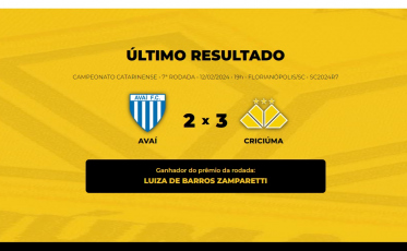 Saiba quem ganhou o Bolão Bistek no jogo entre Avaí e Criciúma
