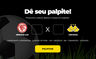 Bolão Bistek: faça o seu palpite para Hercílio Luz e Criciúma