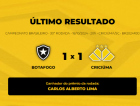 Confira quem venceu o Bolão Bistek da partida entre Botafogo e Criciúma