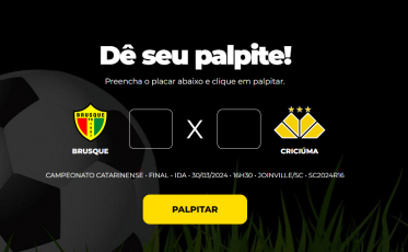 Bolão Bistek: faça o palpite para Brusque e Criciúma