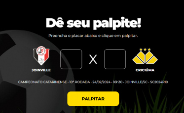 Bolão Bistek: faça o palpite para Joinville e Criciúma