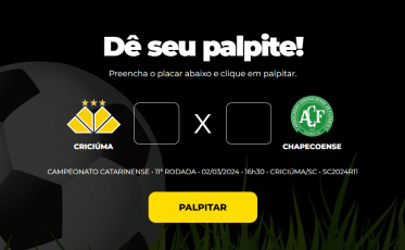 Bolão Bistek: faça o seu palpite para Criciúma e Chapecoense