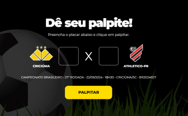 Bolão Bistek: faça o seu palpite para Criciúma e Athletico-PR