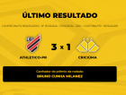 Confira quem venceu o Bolão Bistek da partida entre Athletico-PR e Criciúma