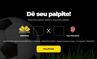 Bolão Bistek: Dê seu palpite para Criciúma x Vila Nova