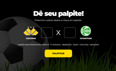 Criciúma x Juventude: participe do Bolão do Bistek	