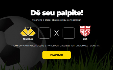 Criciúma x CRB: participe do Bolão do Bistek	