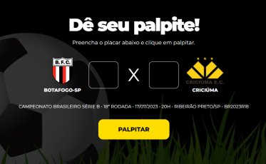 Botafogo-SP x Criciúma: participe do Bolão do Bistek