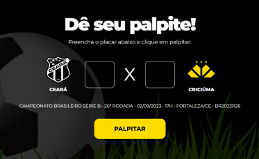 Ceará x Criciúma: participe do Bolão do Bistek