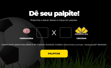 Bolão Bistek: Dê seu palpite para Ferroviária x Criciúma