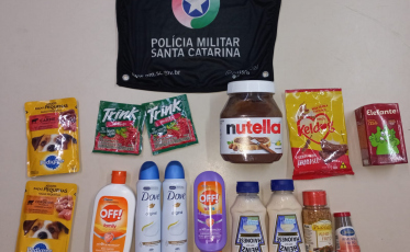 Criciúma: Homem é preso após furtar Nutella, desodorantes e ração em supermercado
