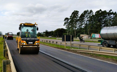 Sul de SC: CCR ViaCosteira informa cronograma semanal de obras na BR-101