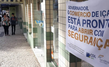 Comerciantes de Içara realizam campanha de higienização