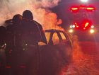 Condutor escapa de incêndio em carro durante viagem em Lauro Müller